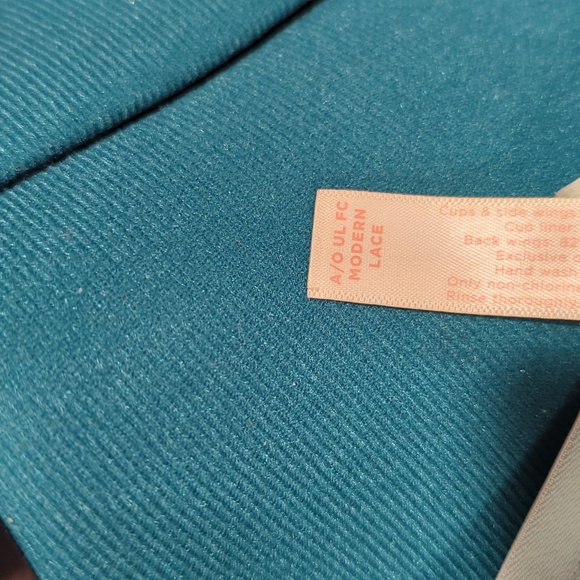 40DD Cacique Unlined Full Coverage Modern Lace bra Teal - Picture 7 of 7